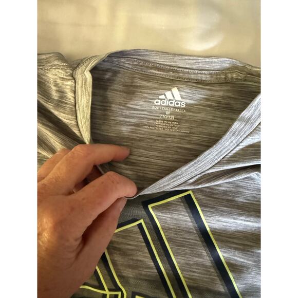 Adidas grey shirt size medium 10-12 - Picture 2 of 2